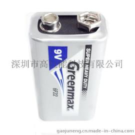 高巨能电池 9V电池 环保碳性电池 9V方电池 6F22 工业配套电池 公司采购