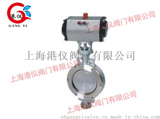 上海港仪阀门有限公司 气动对夹蝶阀GYD673H-16C
