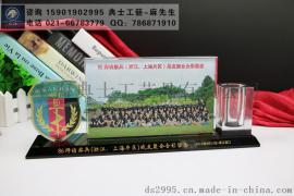 杭州战友聚会纪念品，水晶合照纪念品，联谊会纪念礼品，绍兴老兵退伍留念品