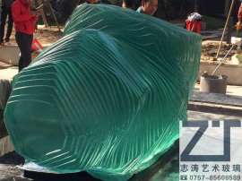 志涛玻璃订做叠层玻璃球 园林叠层玻璃 热熔叠层玻璃