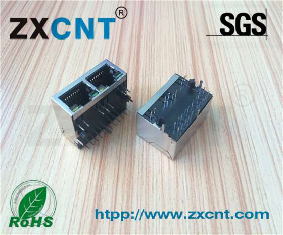 RJ45千兆双口网络插座，RJ45卧式接口