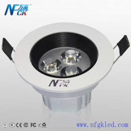 方高照明供应LED防眩光天花灯 3W 5W 7W 9W 12W 15W 18W大功率热销高档天花灯 防眩高散热筒灯